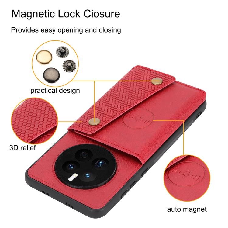 For Huawei Mate 80 Pro Max Double Buckle Card Slots Magnetic Phone Case