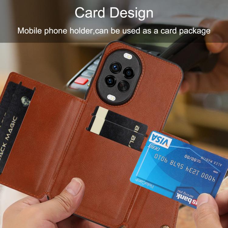 For Huawei nova 15 5G Double Buckle Card Slots Magnetic Phone Case