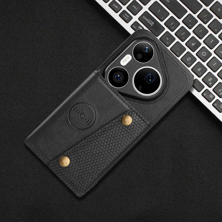 For Huawei Pura 90 Pro Max 5G Double Buckle Card Slots Magnetic Phone Case