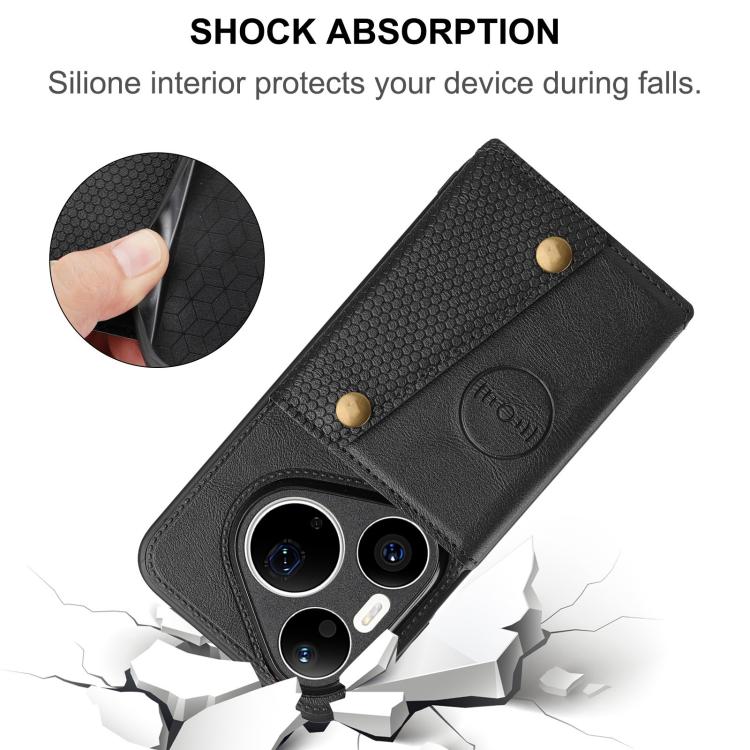 For Huawei Pura 90 Pro Max 5G Double Buckle Card Slots Magnetic Phone Case