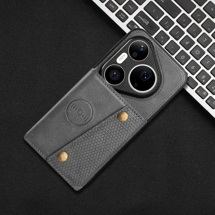 For Huawei Pura 90 Pro Max 5G Double Buckle Card Slots Magnetic Phone Case