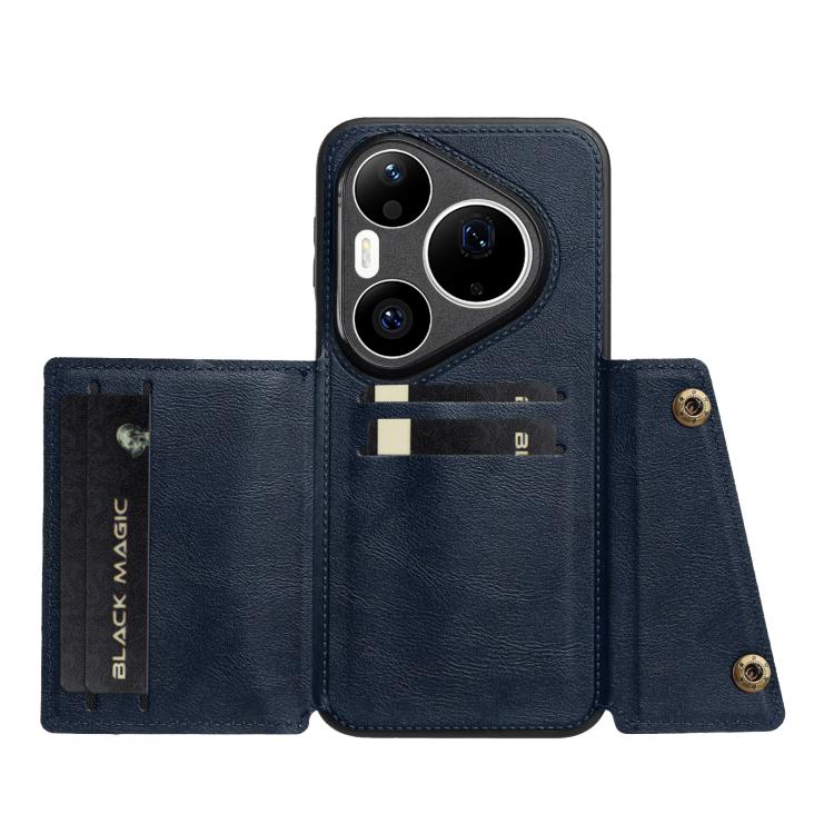 For Huawei Pura 90 Pro Max 5G Double Buckle Card Slots Magnetic Phone Case