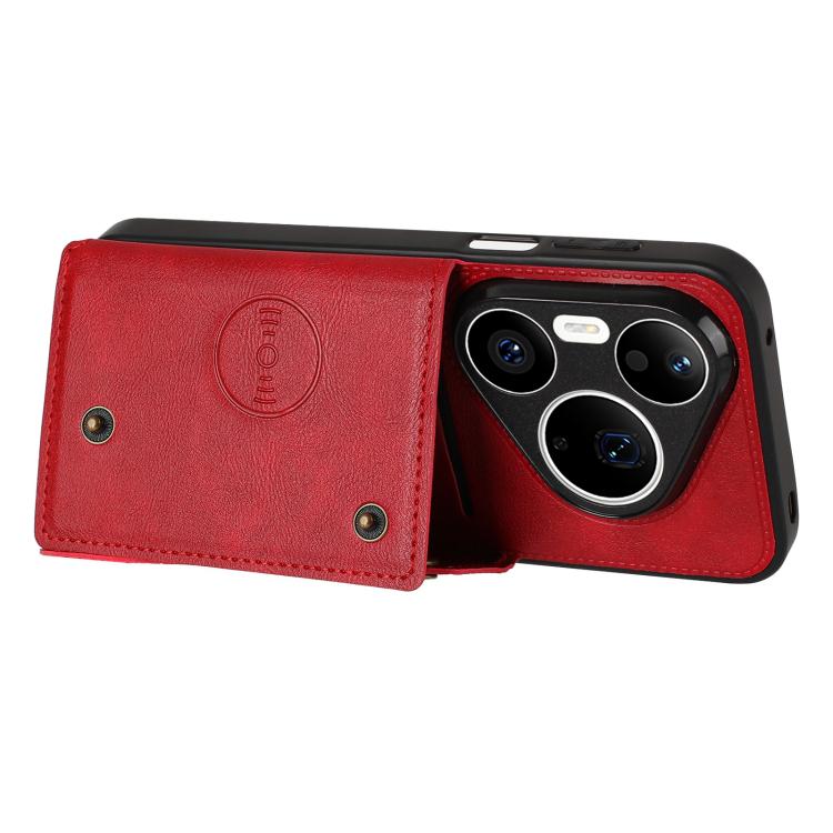 For Huawei Pura 90 Pro Max 5G Double Buckle Card Slots Magnetic Phone Case
