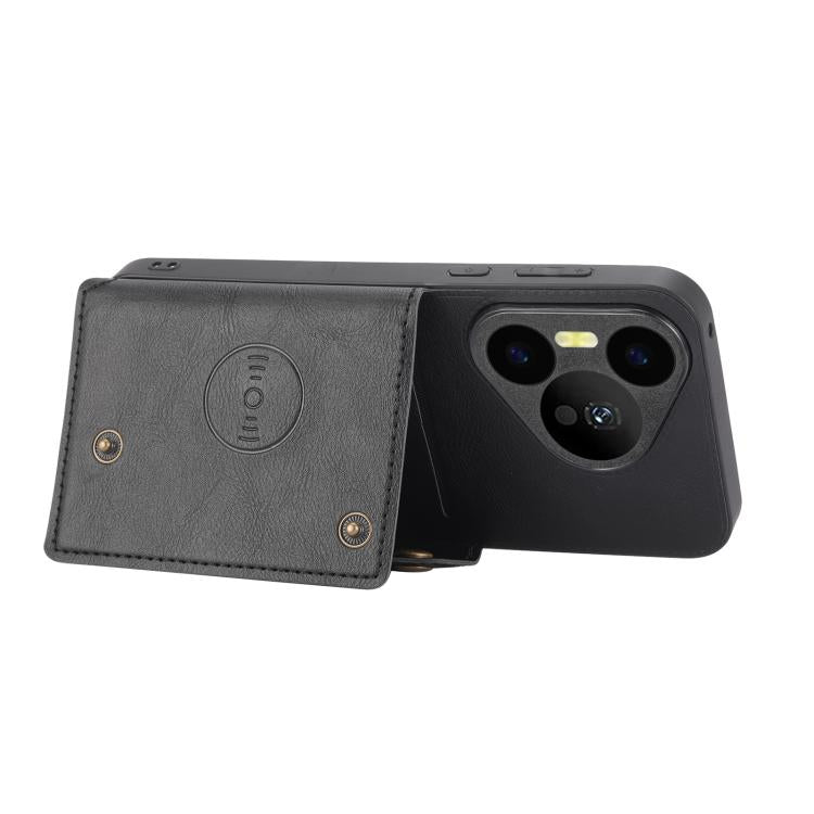 For Huawei Pura 90 Pro 5G Double Buckle Card Slots Magnetic Phone Case