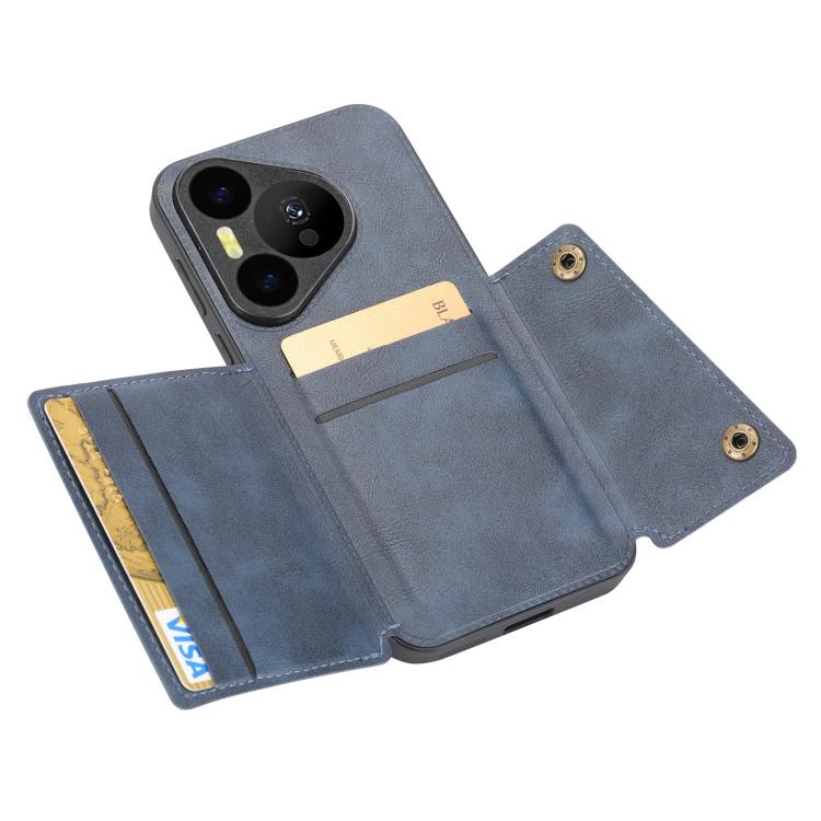 For Huawei Pura 90 Pro 5G Double Buckle Card Slots Magnetic Phone Case