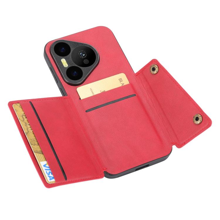 For Huawei Pura 90 Pro 5G Double Buckle Card Slots Magnetic Phone Case