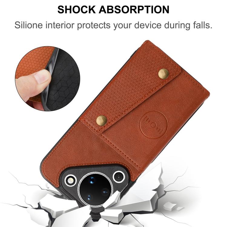 For Huawei Pura 90 5G Double Buckle Card Slots Magnetic Phone Case