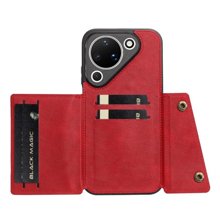For Huawei Pura 90 5G Double Buckle Card Slots Magnetic Phone Case