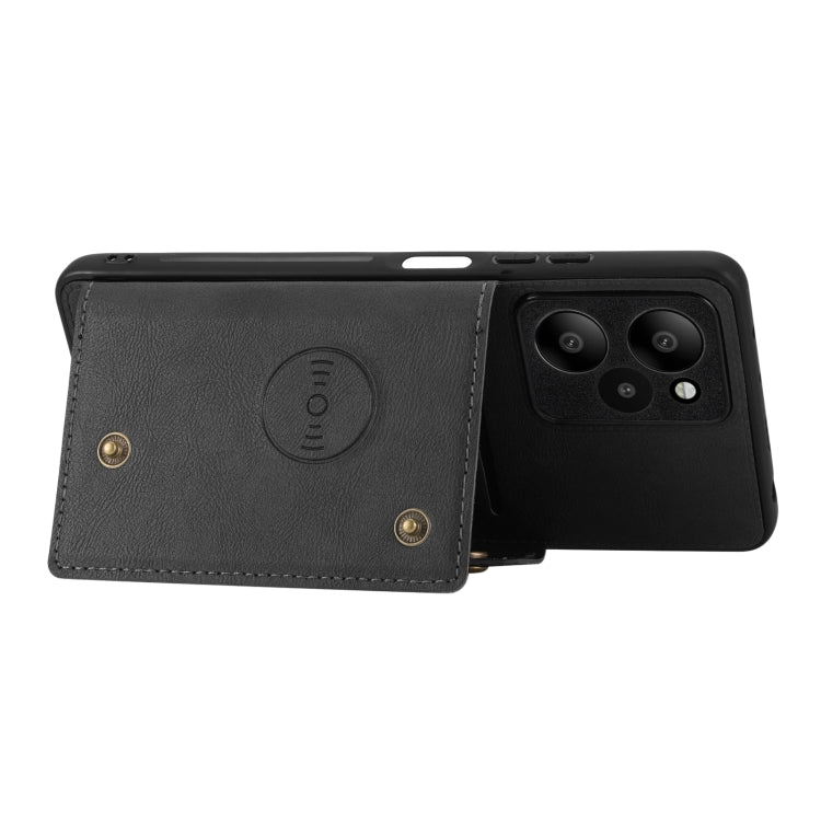 For Xiaomi Redmi 13 4G Global Double Buckle Card Slots Magnetic Phone Case