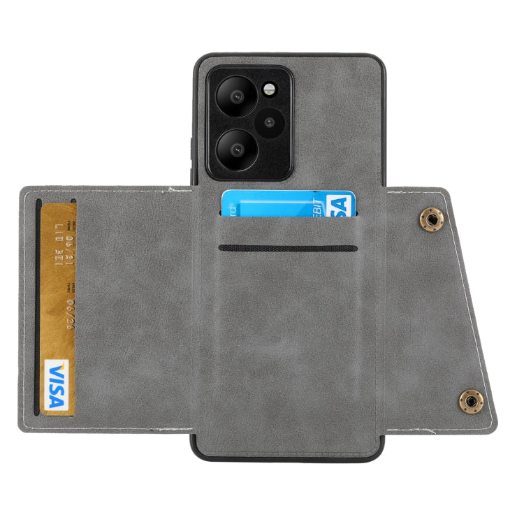 For Xiaomi Redmi 13 4G Global Double Buckle Card Slots Magnetic Phone Case