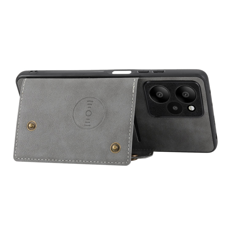 For Xiaomi Redmi 13 4G Global Double Buckle Card Slots Magnetic Phone Case