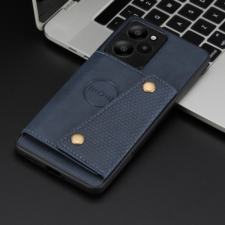 For Xiaomi Redmi 13 4G Global Double Buckle Card Slots Magnetic Phone Case