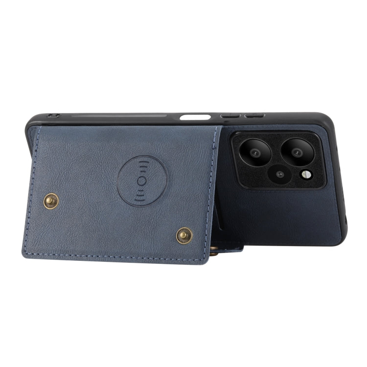 For Xiaomi Redmi 13 4G Global Double Buckle Card Slots Magnetic Phone Case