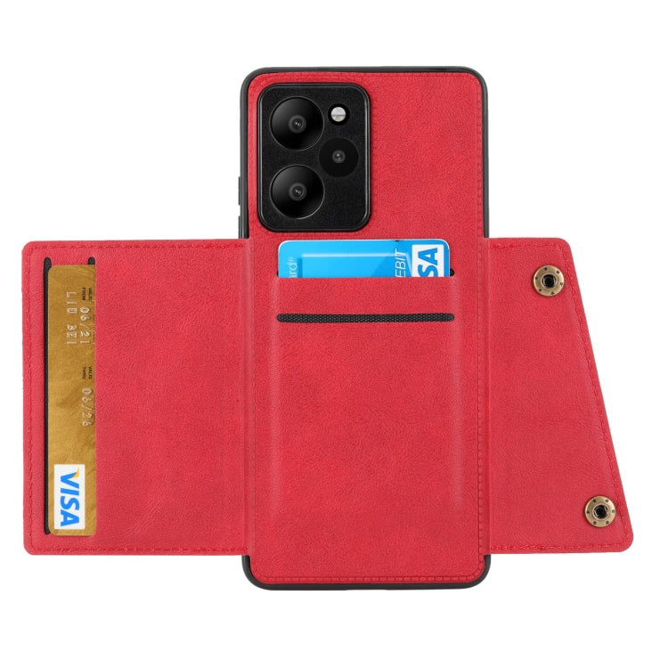 For Xiaomi Redmi 13 4G Global Double Buckle Card Slots Magnetic Phone Case