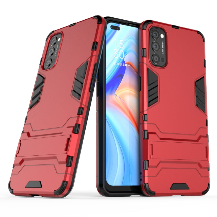 For OPPO Reno4 Pro PC + TPU Shockproof Protective Case with Holder