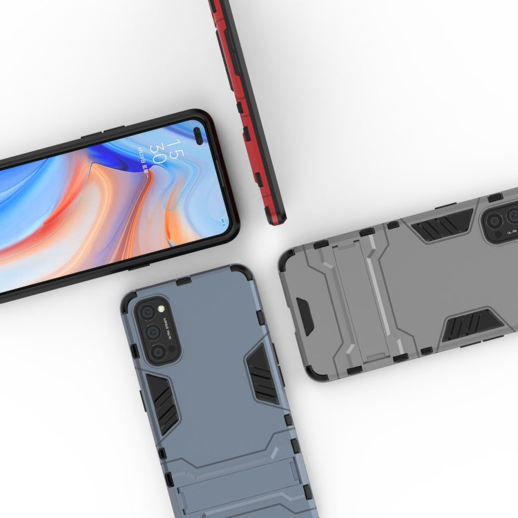 For OPPO Reno4 PC + TPU Shockproof Protective Case with Holder