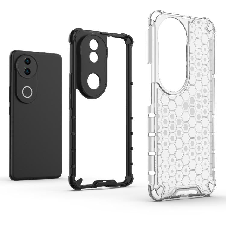 For vivo V50 5G Global Shockproof Honeycomb PC + TPU Phone Case