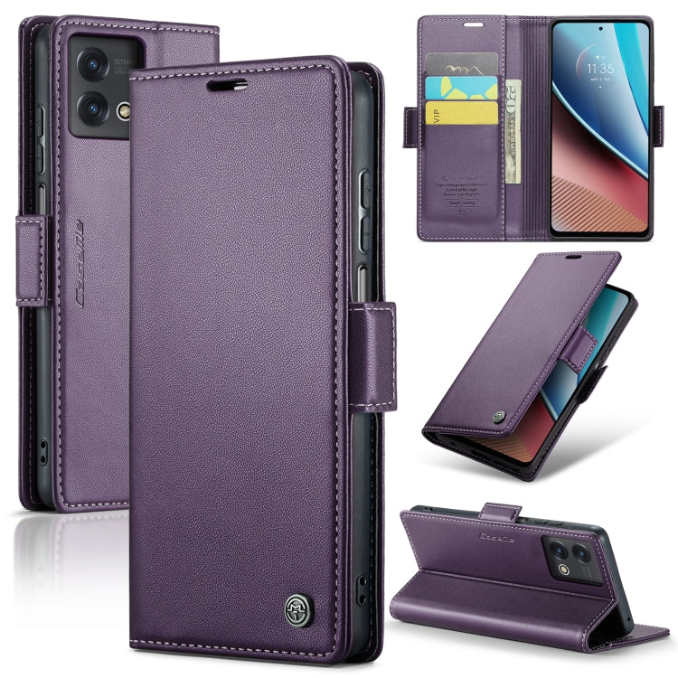 For Motorola Moto G Stylus 5G 2023 CaseMe 023 Butterfly Buckle Litchi Texture RFID Anti-theft Leather Phone Case