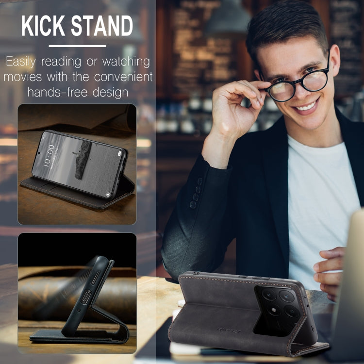 For Xiaomi Redmi K70E 5G CaseMe 013 Multifunctional Horizontal Flip Leather Phone Case