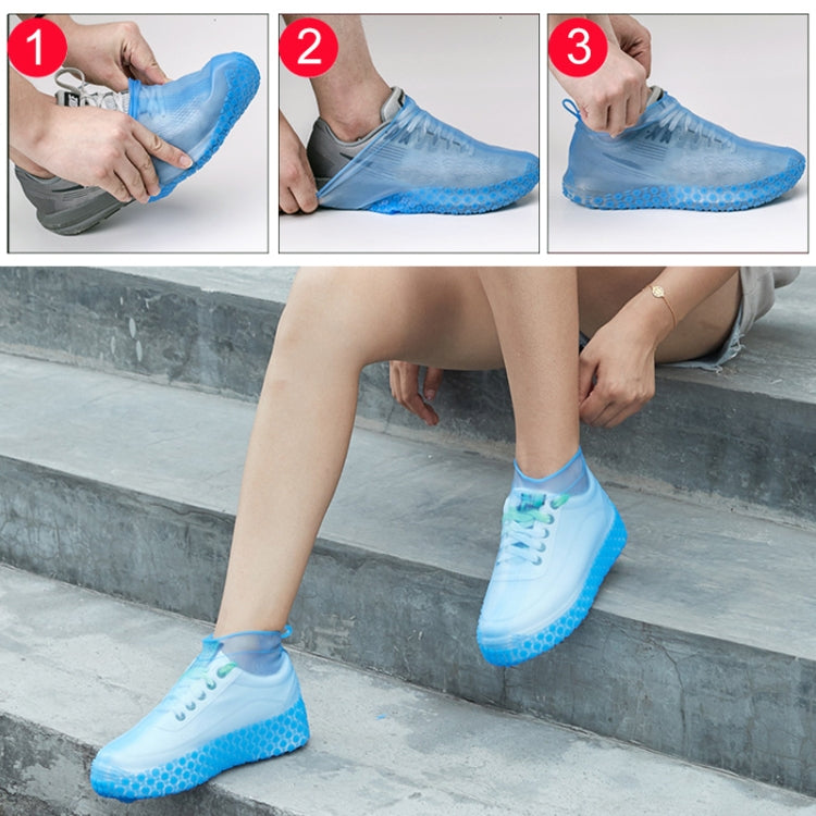 Silicone Non-slip Thickened Wear-resistant Waterproof Shoe Boots Cover, Size:S