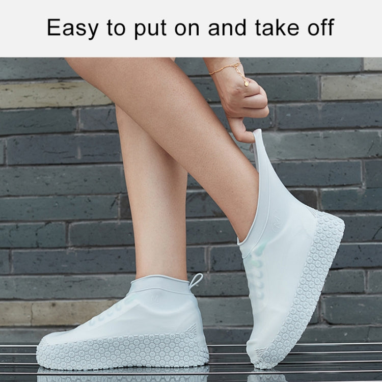 Silicone Non-slip Thickened Wear-resistant Waterproof Shoe Boots Cover, Size:S