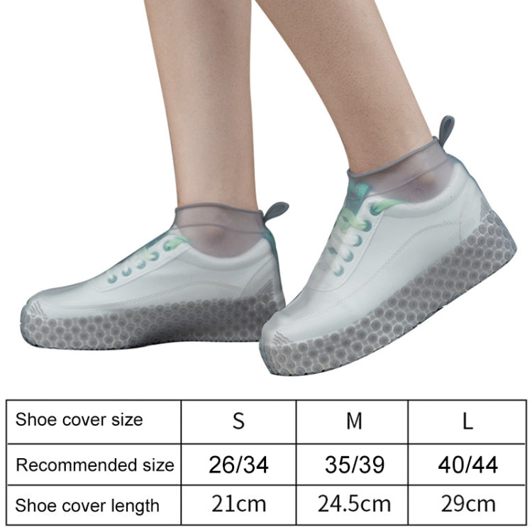 Silicone Non-slip Thickened Wear-resistant Waterproof Shoe Boots Cover, Size:S