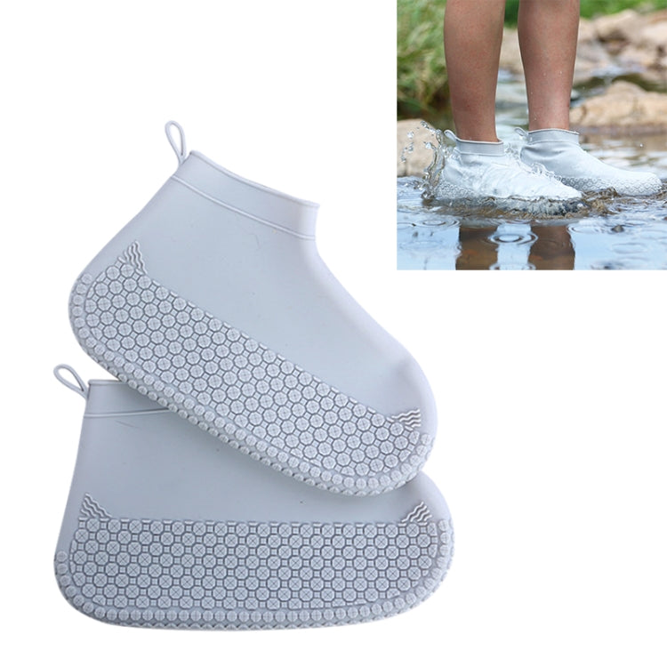 Silicone Non-slip Thickened Wear-resistant Waterproof Shoe Boots Cover, Size:S