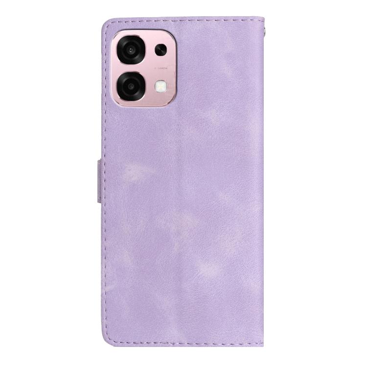 For OPPO Find X9 Flower Butterfly Embossing Pattern Leather Phone Case