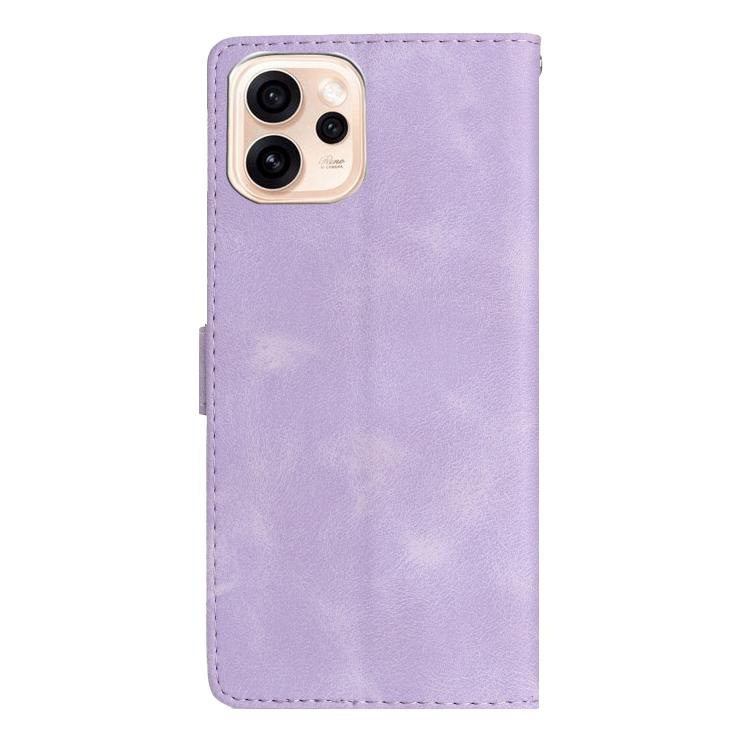 For OPPO Reno15 5G Global Flower Butterfly Embossing Pattern Leather Phone Case