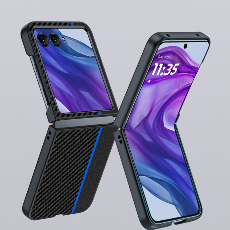 For Motorola Razr 50 Ultra Ultra-thin Carbon Fiber Texture Printing Phone Case