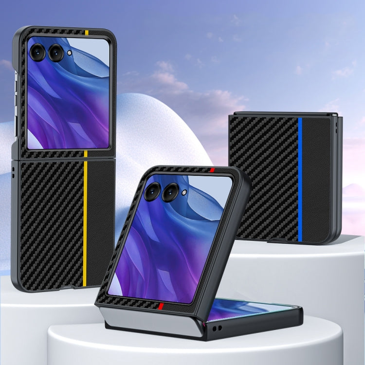 For Motorola Razr 50 Ultra Ultra-thin Carbon Fiber Texture Printing Phone Case