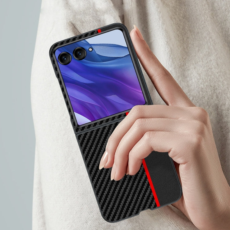 For Motorola Razr 50 Ultra Ultra-thin Carbon Fiber Texture Printing Phone Case