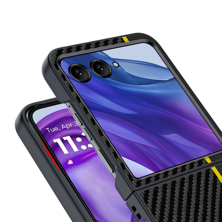 For Motorola Razr 50 Ultra Ultra-thin Carbon Fiber Texture Printing Phone Case