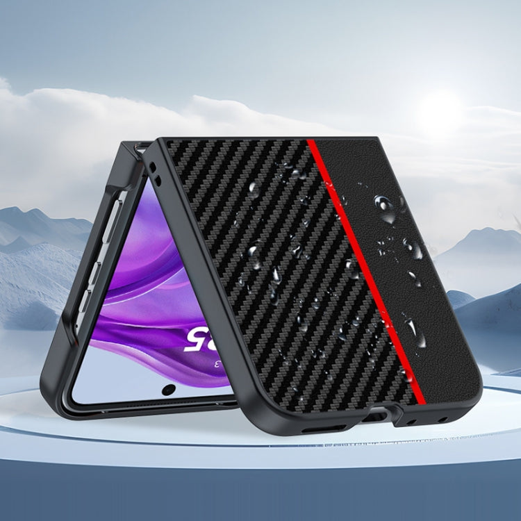 For Motorola Razr 50 Ultra Ultra-thin Carbon Fiber Texture Printing Phone Case