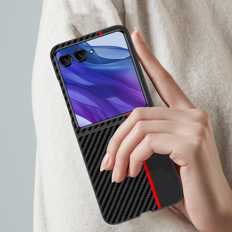 For Motorola Razr 60 Ultra / 70 Ultra Ultra-thin Carbon Fiber Texture Printing Phone Case