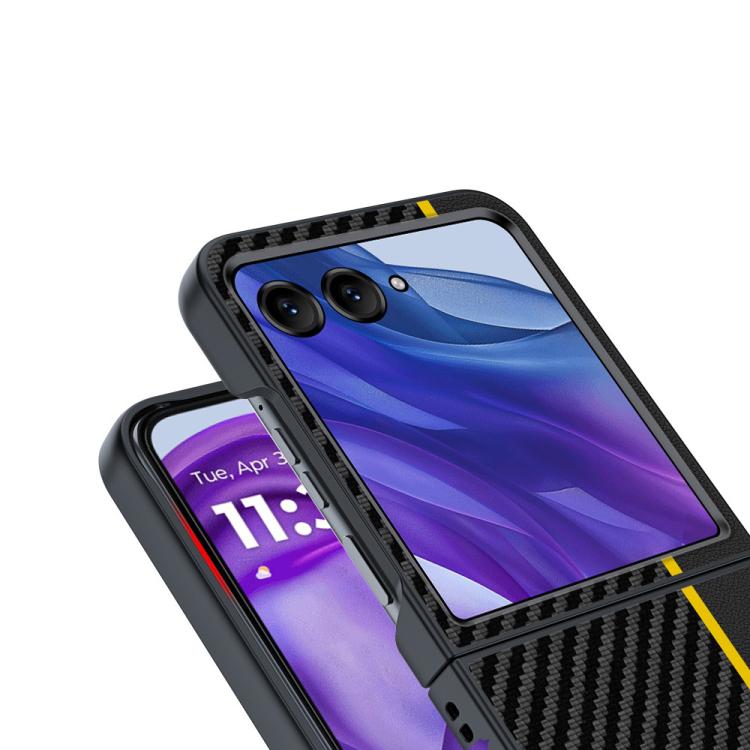 For Motorola Razr 60 Ultra / 70 Ultra Ultra-thin Carbon Fiber Texture Printing Phone Case