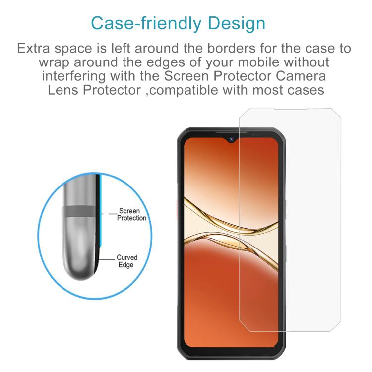 For Oukitel WP55 Pro 50pcs 0.26mm 9H 2.5D Tempered Glass Film