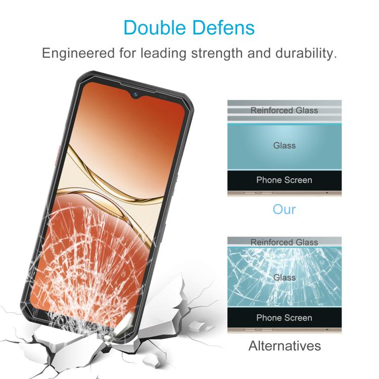For Oukitel WP55 Pro 50pcs 0.26mm 9H 2.5D Tempered Glass Film