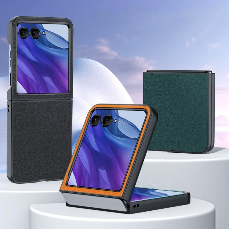 For Motorola Razr 50 Ultra Ultra-thin Plain Skin Leather Phone Case