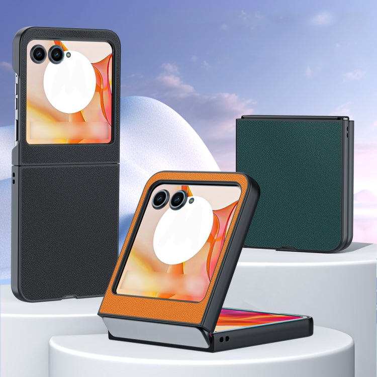 For Motorola Razr 50 / Razr 60 Ultra-thin Plain Skin Leather Phone Case