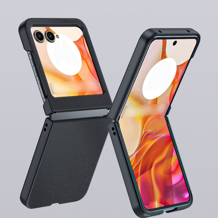 For Motorola Razr 50 / Razr 60 Ultra-thin Plain Skin Leather Phone Case