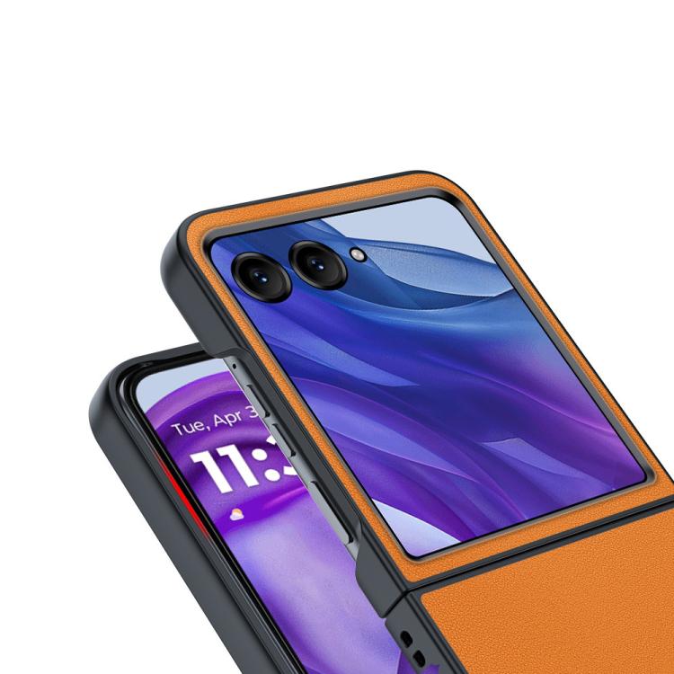 For Motorola Razr 60 Ultra Ultra-thin Plain Skin Leather Phone Case