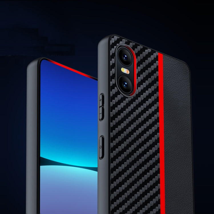 For Sony Xperia 10 VI Ultra-thin Carbon Fiber Texture Printing Phone Case