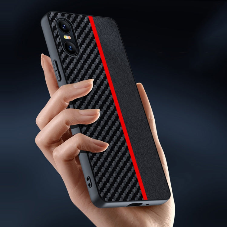 For Sony Xperia 10 VI Ultra-thin Carbon Fiber Texture Printing Phone Case
