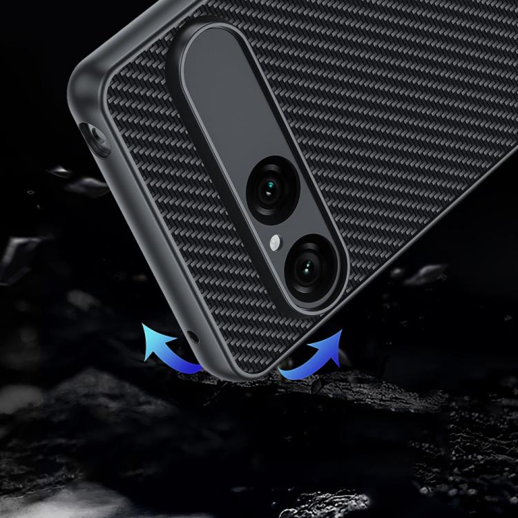 For Sony Xperia 10 VII Ultra-thin Carbon Fiber Texture Printing Phone Case