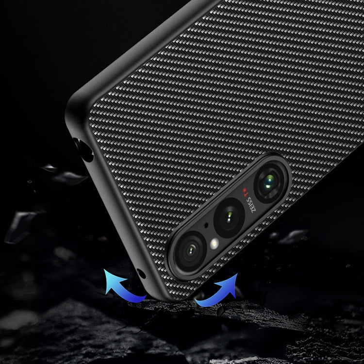 For Sony Xperia 1 V Ultra-thin Carbon Fiber Texture Printing Phone Case