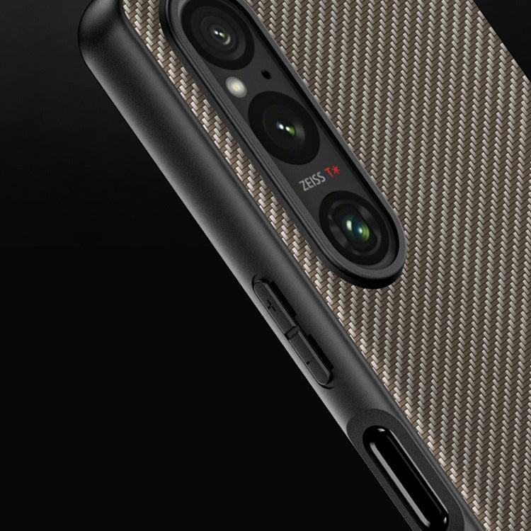 For Sony Xperia 1 V Ultra-thin Carbon Fiber Texture Printing Phone Case