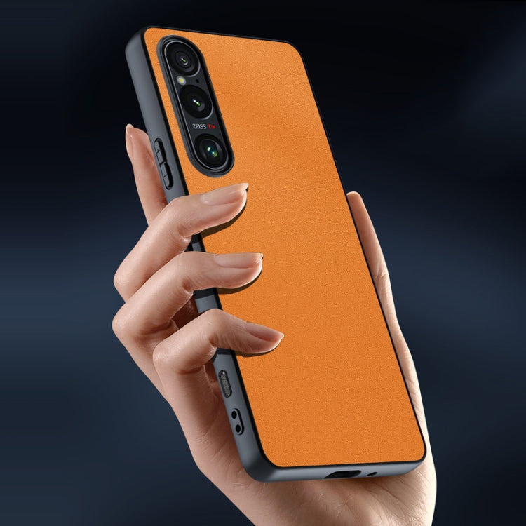 For Sony Xperia 1 VI Ultra-thin Plain Skin Leather Phone Case