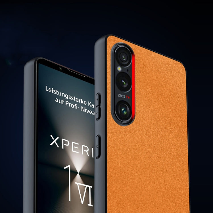 For Sony Xperia 1 VI Ultra-thin Plain Skin Leather Phone Case