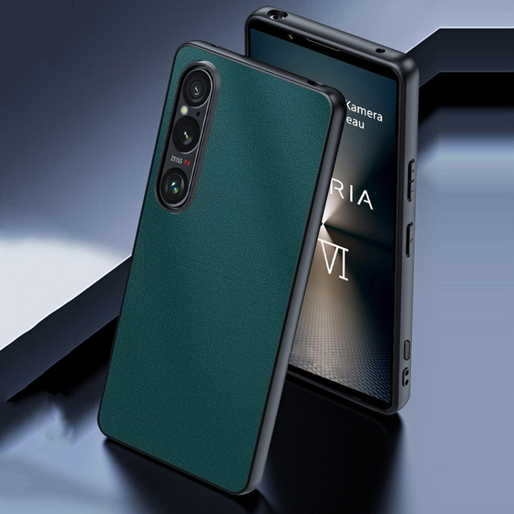 For Sony Xperia 1 VI Ultra-thin Plain Skin Leather Phone Case